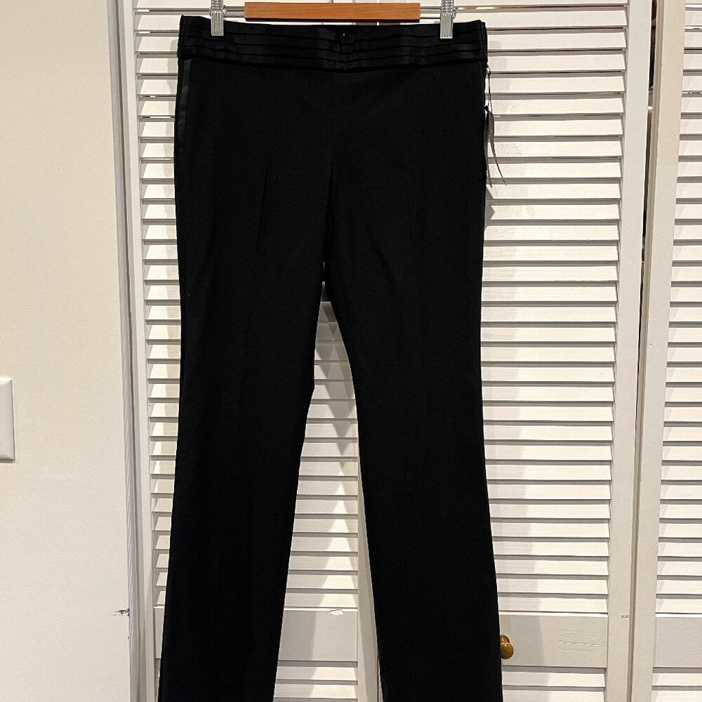 Banana Republic women's black Logan Fit wool tuxedo pant size 6